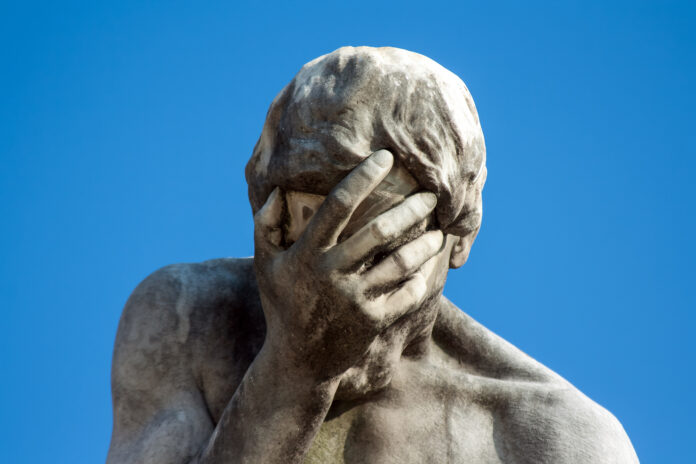 Cain statue in Tuileries Garden in Paris
