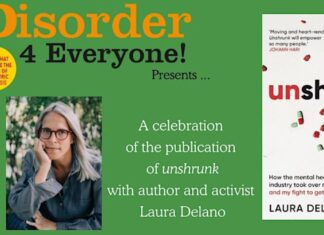 Bli med å feire forfattar og aktivist Laura Delano si publisering av Unshrunk torsdag 30. september 2025 A Disorder 4 Everyone! feirar publiseringa av Unshrunk med forfattar og aktivist Laura Delano torsdag 30. september 2025.
