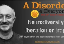 AD4E 24 juni: Nevromangfald: Fridom eller felle? Med professor Sami Timimi Plakat: A Disorder 4 Everyone arrangement 24 juni 2026: Nevromangfald: Fridom eller Felle? med Professor Sami Timimi